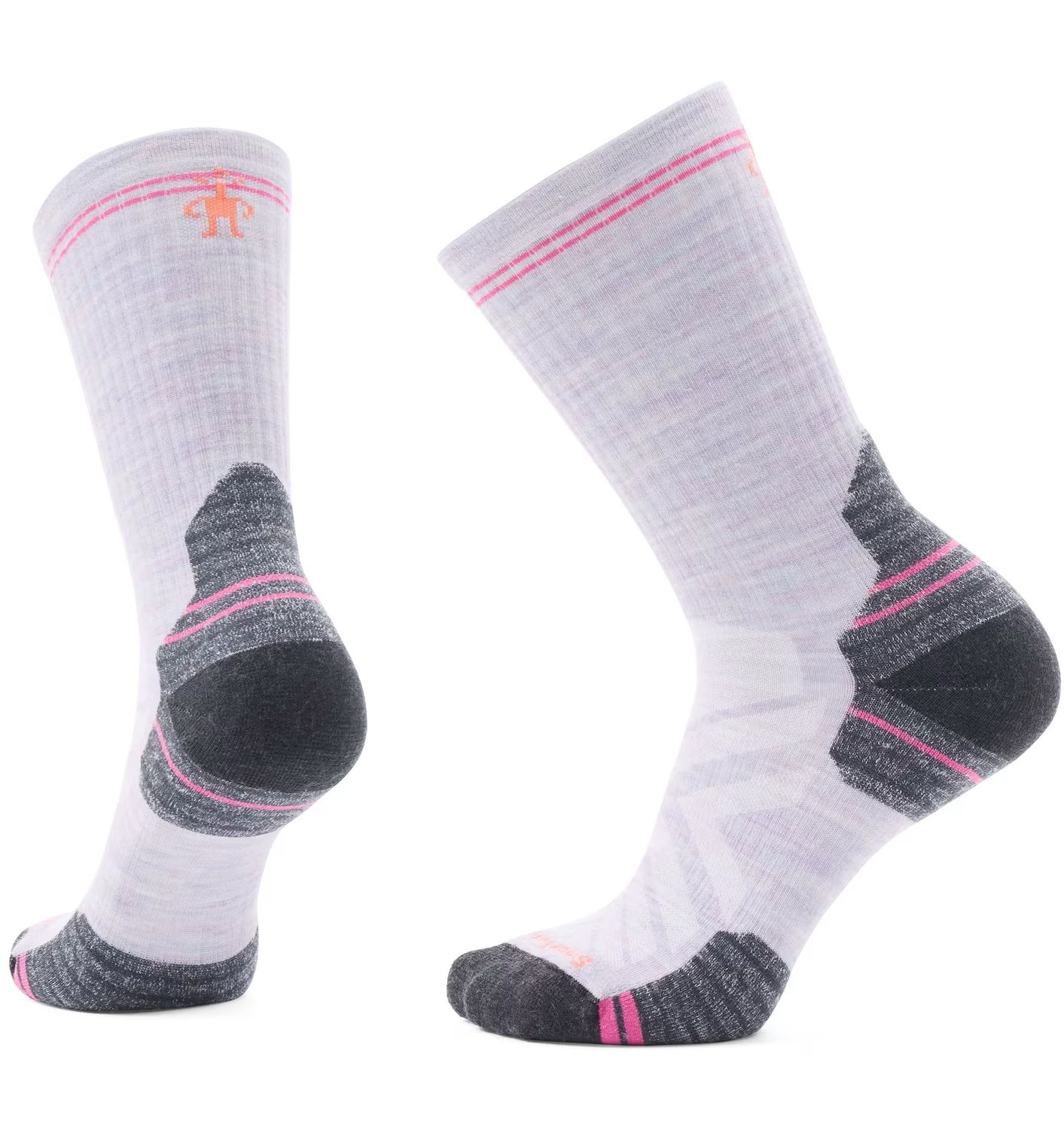 MAIN IMAGE OF SMARTWOOL WOMENS HIKE TARGETED CUSHION CREW SOCKS IN PURPLE ECLIPSE MEDIUM