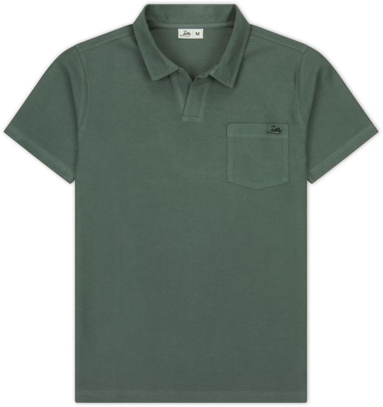 FRONT VIEW OF JETTY MENS CRUISE TERRY POLO WITH BREATHABLILITY AND GREAT FOR WATER ACTIVITIES