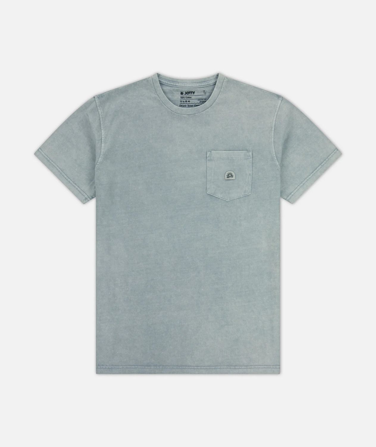 MAIN IMAGE OF JETTY MENS TANKER HEAVYWEIGHT SHORT SLEEVE SHIRT IN LIGHT BLUE SMALL WITH DURABILITY