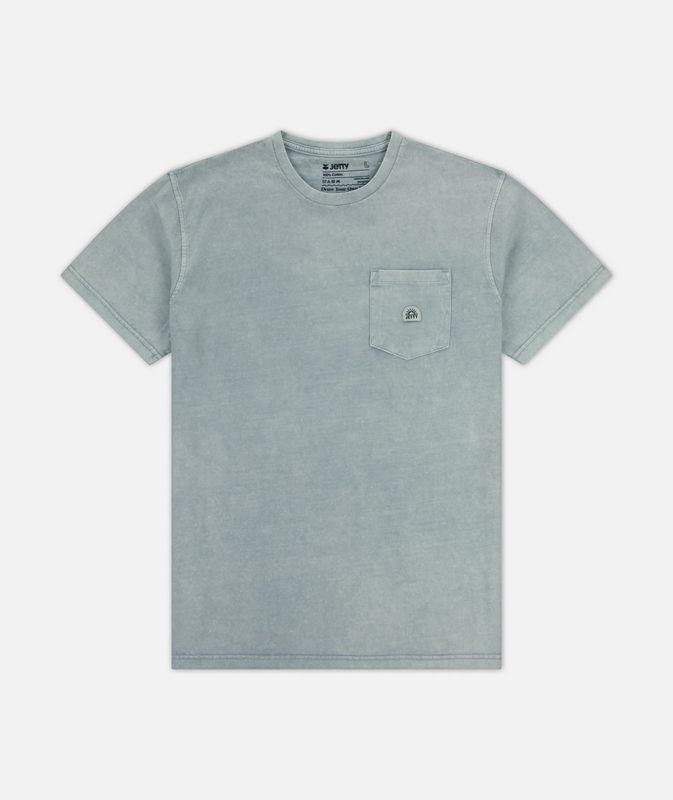 FRONT VIEW OF JETTY MENS TANKER HEAVYWEIGHT SHORT SLEEVE SHIRT WITH DURABILITY AND RELAXED FIT