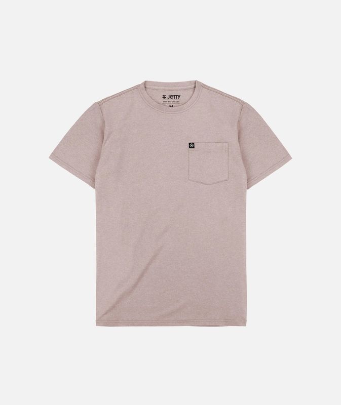 FRONT VIEW OF JETTY MENS STRIKER SURF SHORT SLEEVE SHIRT WITH BREATHABLILITY