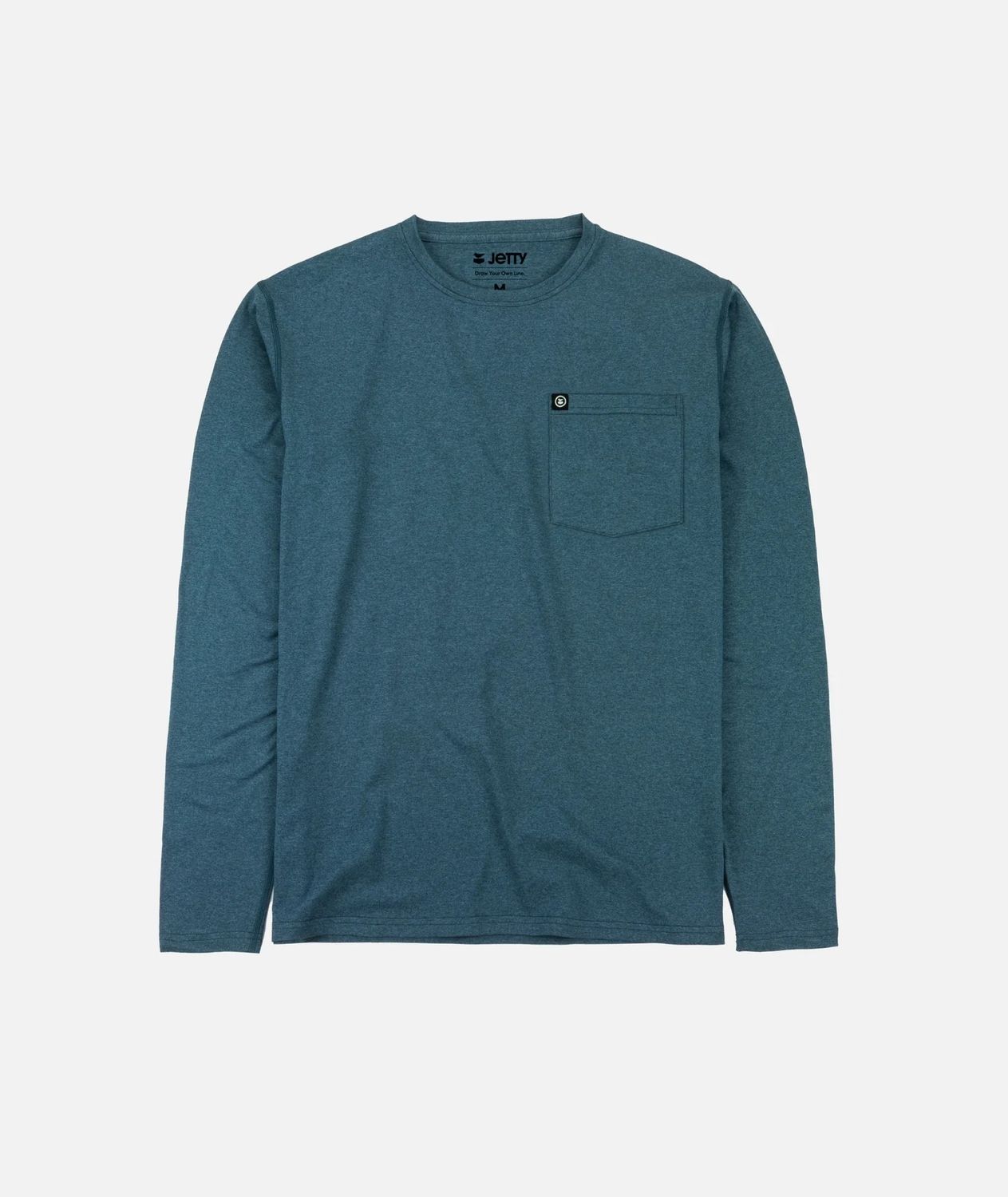 MAIN IMAGE OF JETTY MENS HYDRA PERFORMANCE LONG SLEEVE SHIRT IN INDIGO SMALL WITH BREATHABLILITY