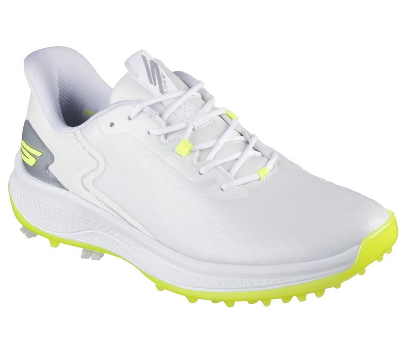 FRONT VIEW OF SKECHERS MENS GO GOLF BLADE GF GOLF SHOES WITH EASY FIT AND SUPERIOR TRACTION