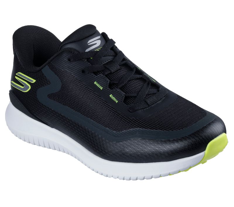 FRONT VIEW OF SKECHERS MENS GO GOLF FLIGHT GOLF SHOES WITH CUSHIONING AND WATER REPELLENCY