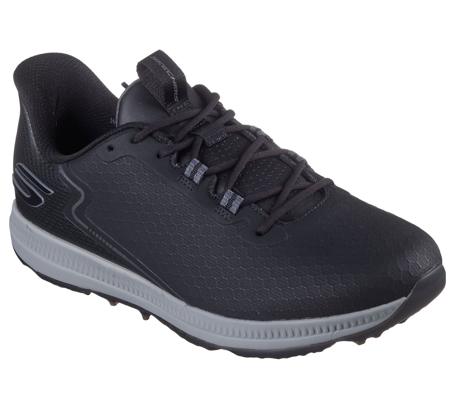 MAIN IMAGE OF SKECHERS MENS GO GOLF ELITE 6 GOLF SHOES IN BLACK 9.5 EXTRA WIDE WITH WATERPROOFING