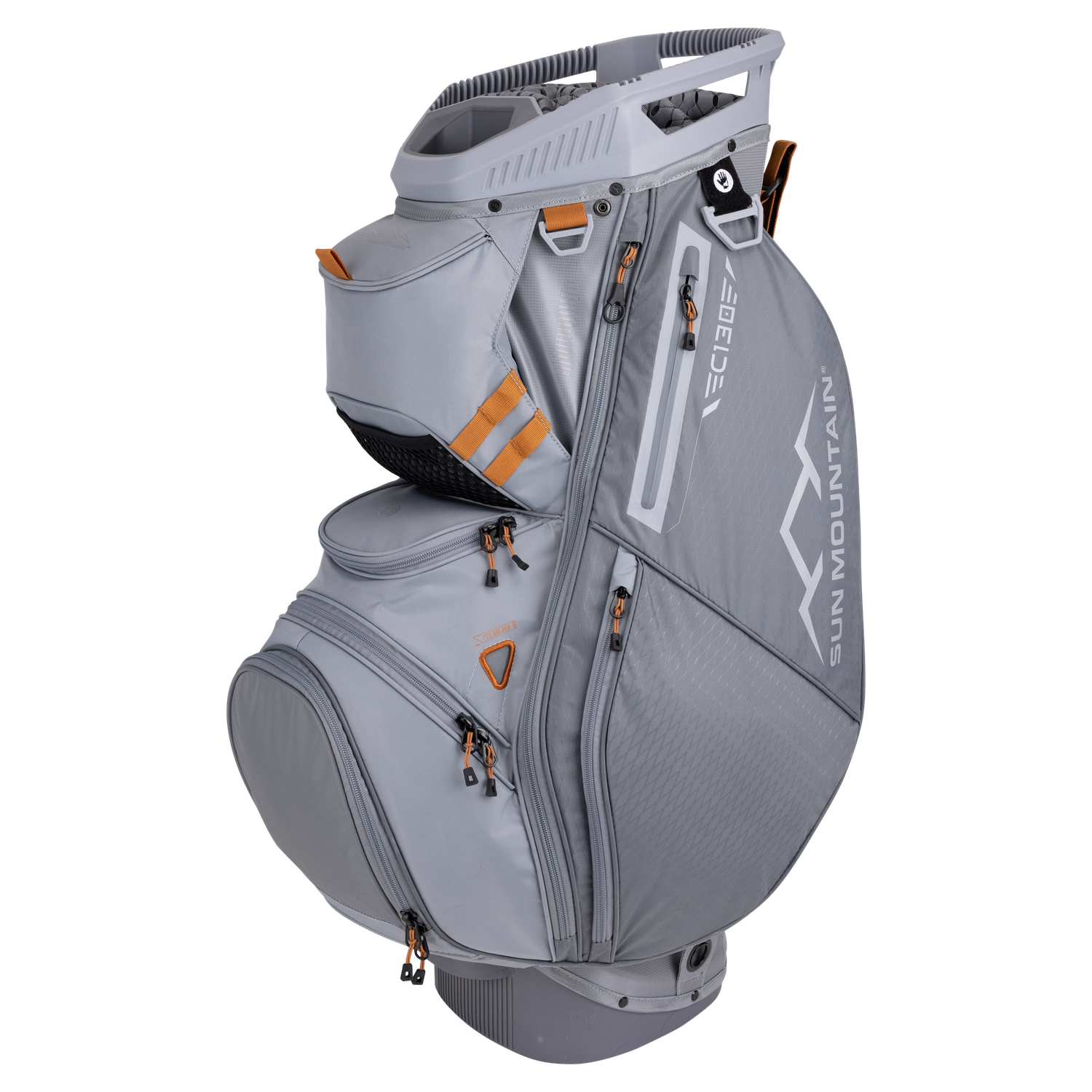 MAIN IMAGE OF SUN MOUNTAIN UNISEX C130 14-WAY CART BAG IN CADET/NICKEL/RUST WITH MAXIMUM STORAGE