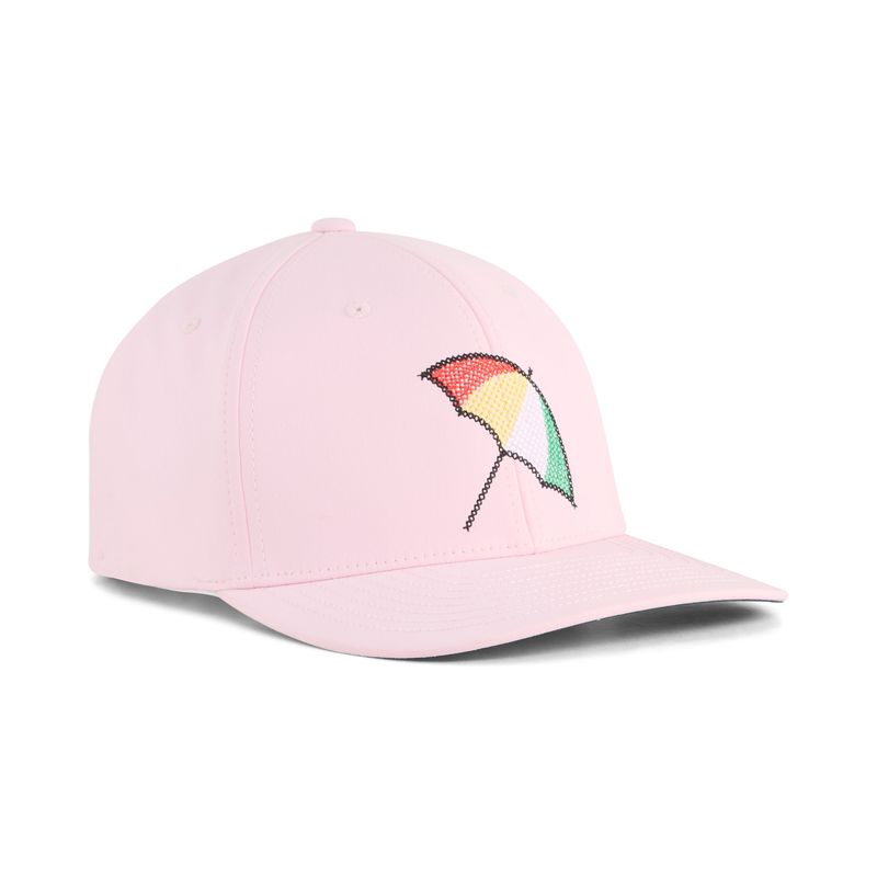 FRONT VIEW OF PUMA MENS ARNOLD PALMER CRAFTED HAT WITH ADJUSTABLE FIT AND MOISTURE-WICKING
