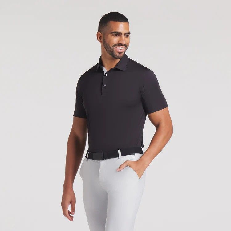 MAIN IMAGE OF PUMA MENS PURE 2.0 POLO IN PUMA BLACK XXXL WITH FAST-DRYING AND MOISTURE-WICKING