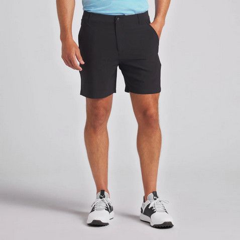 MAIN IMAGE OF PUMA MENS 101 SOLID SHORT IN PUMA BLACK 7&quot; 30 WITH 4 WAY STRETCH