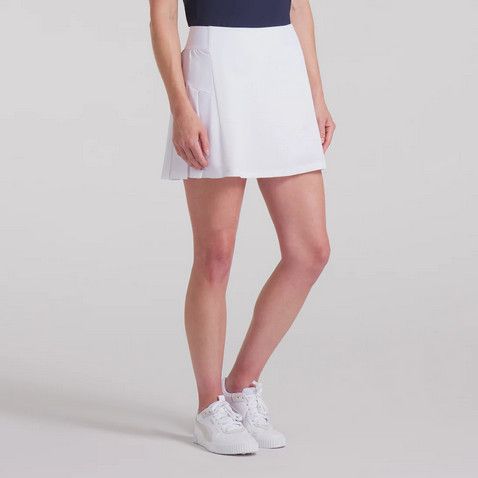 MAIN IMAGE OF PUMA WOMENS HAUTE GOLF SKIRT IN WHITE GLOW XXL WITH FAST-DRYING