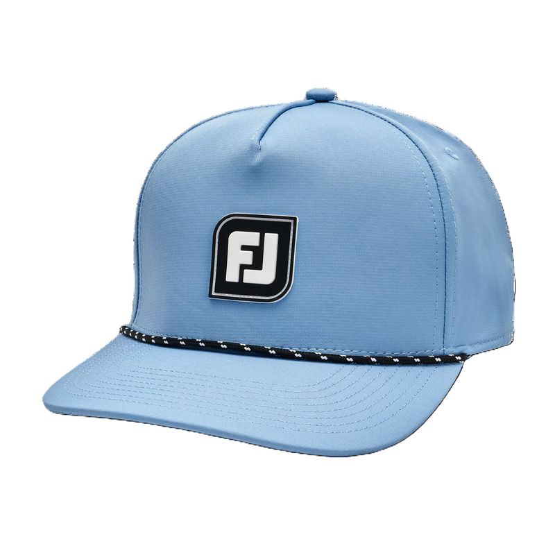FRONT VIEW OF FOOTJOY MENS JEWEL ROPE HAT WITH ADJUSTABLE SNAP CLOSURE AND SECURE FIT