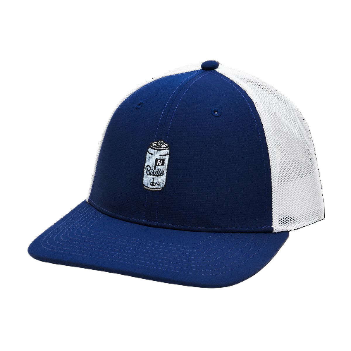 MAIN IMAGE OF FOOTJOY MENS BIRDIE JUICE TRUCKER HAT IN NAVY ADJUSTABLE WITH ADJUSTABLE SNAP