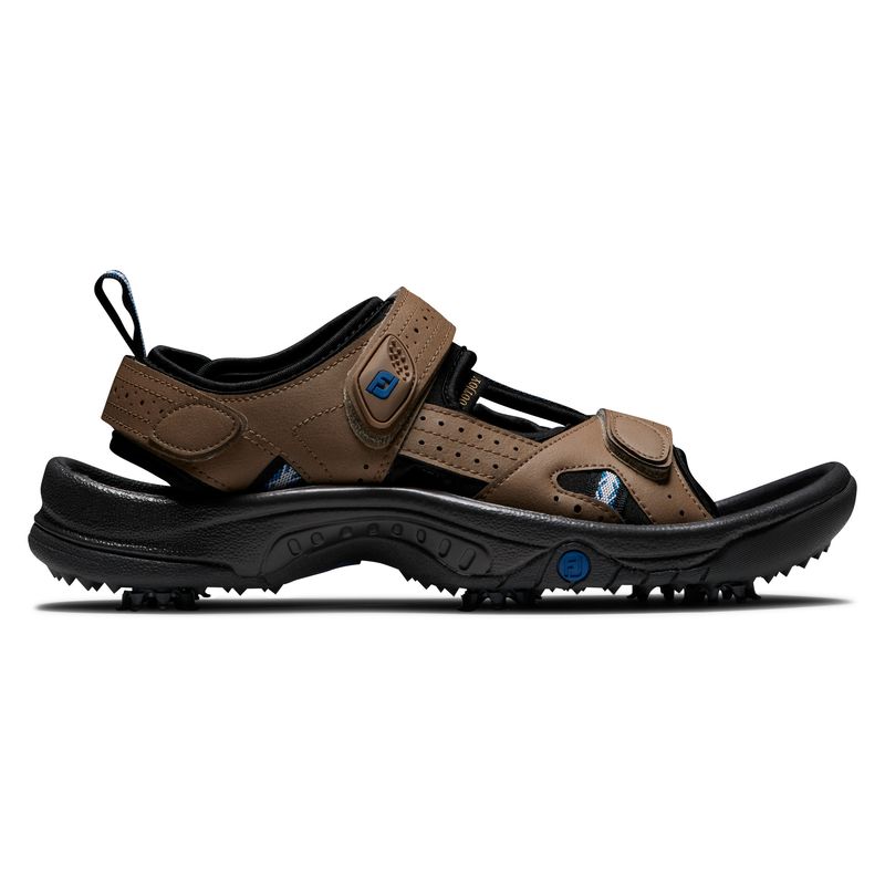 RIGHT VIEW OF FOOTJOY MENS GOLF SPECIALTY SPIKED GOLF SANDALS WITH DURABILITY AND ENHANCED TRACTION