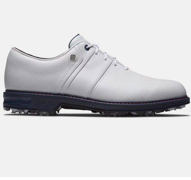 RIGHT VIEW OF FOOTJOY MENS PREMIERE SERIES PACKARD SPIKED GOLF SHOES WITH WATERPROOF LEATHER
