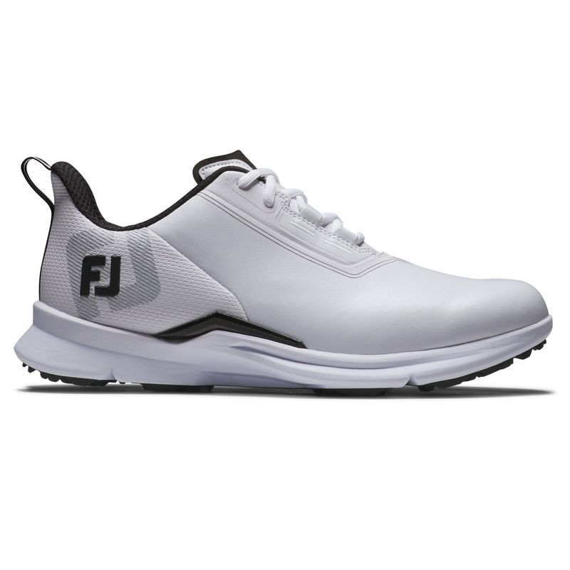 RIGHT VIEW OF FOOTJOY MENS FUEL SPIKELESS GOLF SHOES WITH WATERPROOFING AND SUPERIOR STABILITY