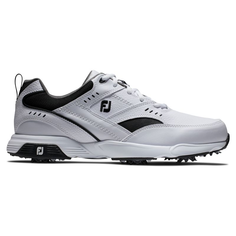 RIGHT VIEW OF FOOTJOY MENS GOLF SPECIALTY SPIKED GOLF SHOES WITH WATERPROOFING AND COMFORT