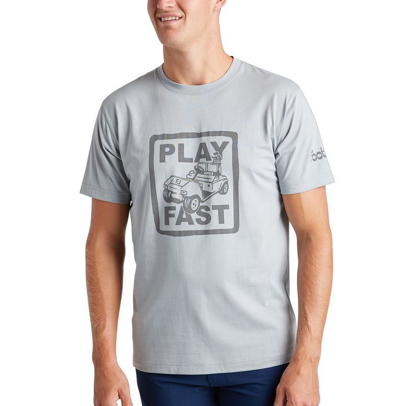 FRONT VIEW OF FOOTJOY MENS PLAY FAST SHORT SLEEVE SHIRT WITH LIGHTWEIGHT COMFORT