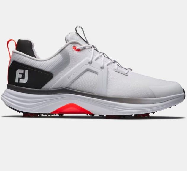 RIGHT VIEW OF FOOTJOY MENS HYPERFLEX SPIKED GOLF SHOES WITH 100% WATERPROOF AND TRACTION