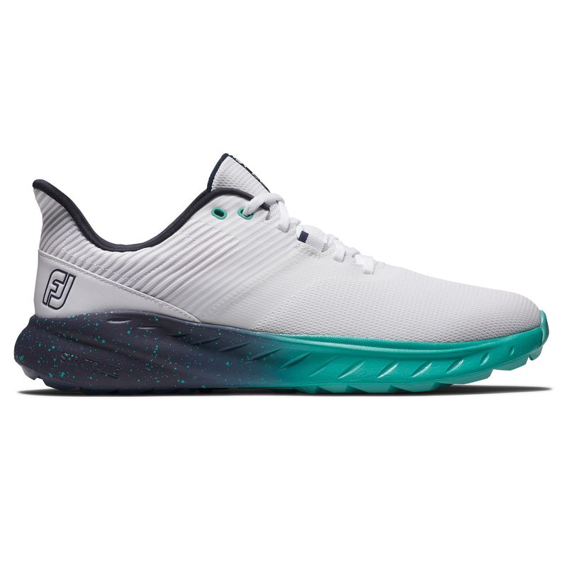RIGHT VIEW OF FOOTJOY MENS FLEX AURORA SPIKELESS GOLF SHOES WITH BREATHABILITY AND GREAT TRACTION