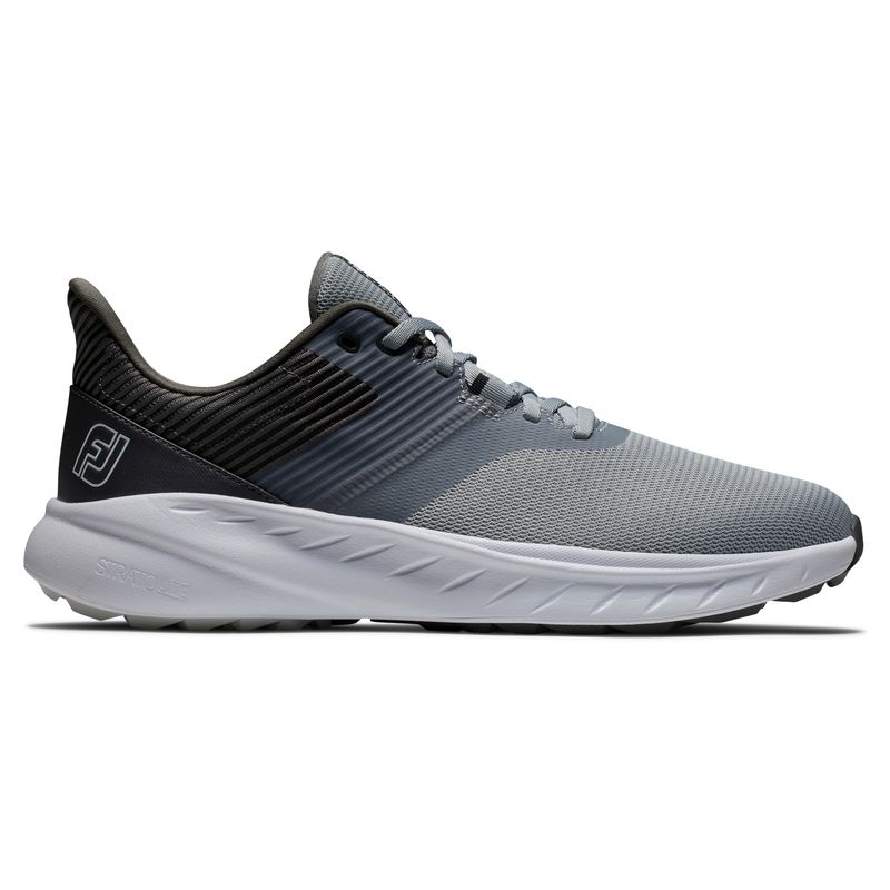 RIGHT VIEW OF FOOTJOY MENS FLEX SPIKELESS GOLF SHOES WITH BREATHABILITY AND GREAT TRACTION