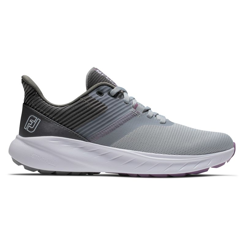 RIGHT VIEW OF FOOTJOY WOMENS FLEX SPIKELESS GOLF SHOES WITH BREATHABILITY AND GREAT TRACTION