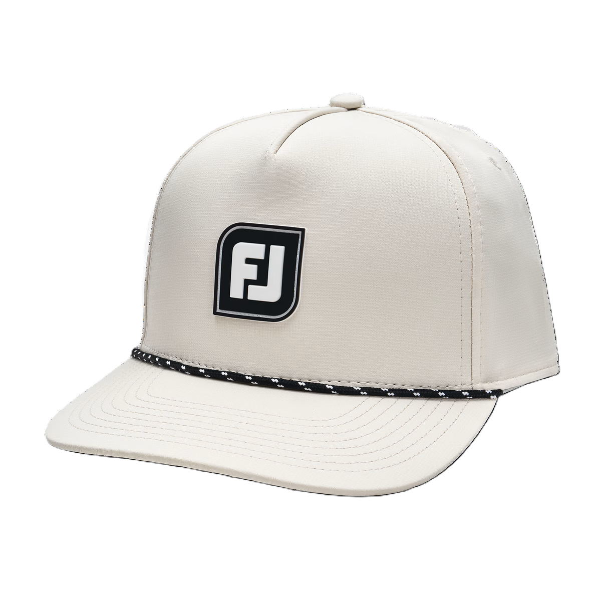 MAIN IMAGE OF FOOTJOY MENS JEWEL ROPE HAT IN STONE ADJUSTABLE WITH ADJUSTABLE SNAP CLOSURE