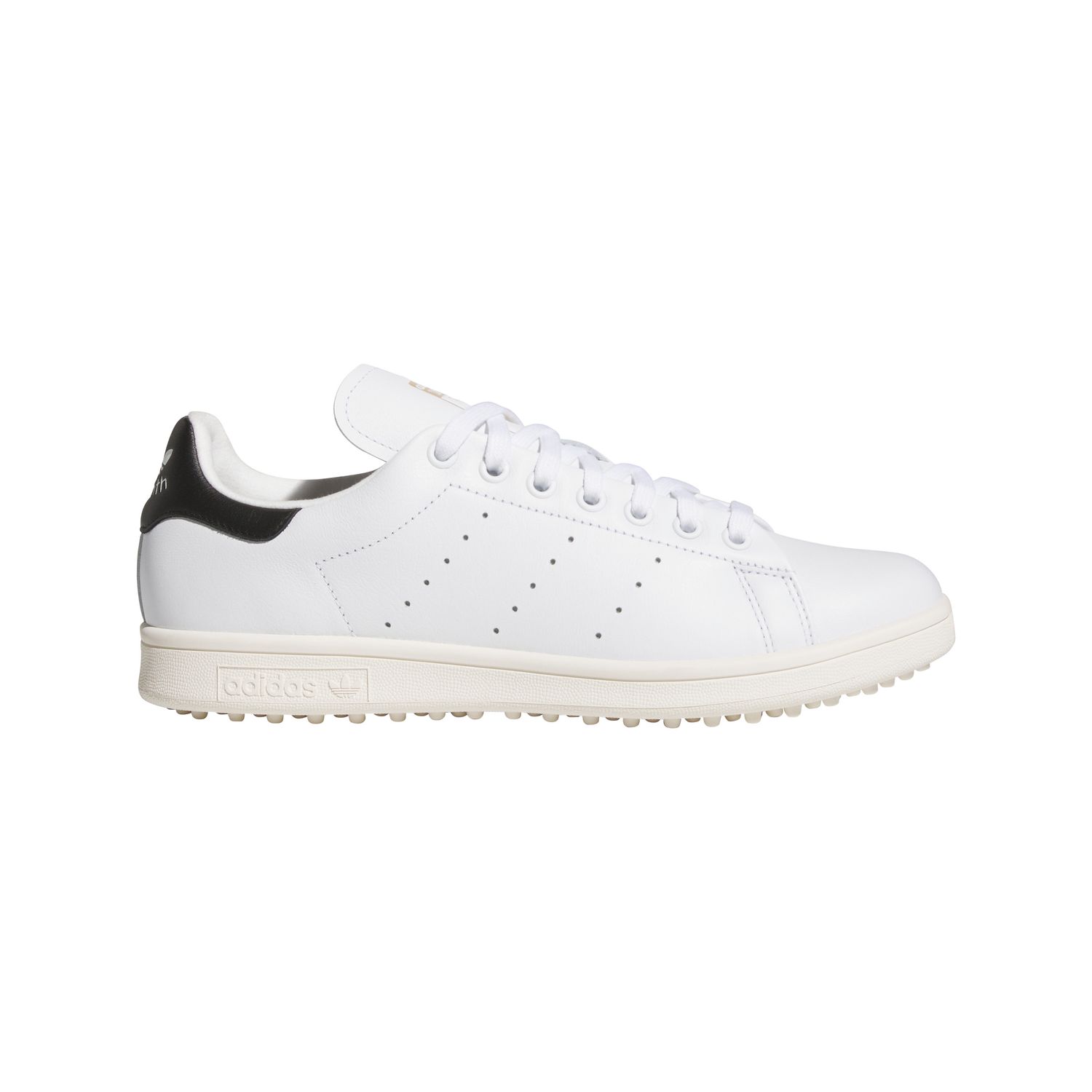 MAIN IMAGE OF ADIDAS MENS STAN SMITH GOLF SHOES IN WHITE/CORE BLACK/OFF WHITE 10