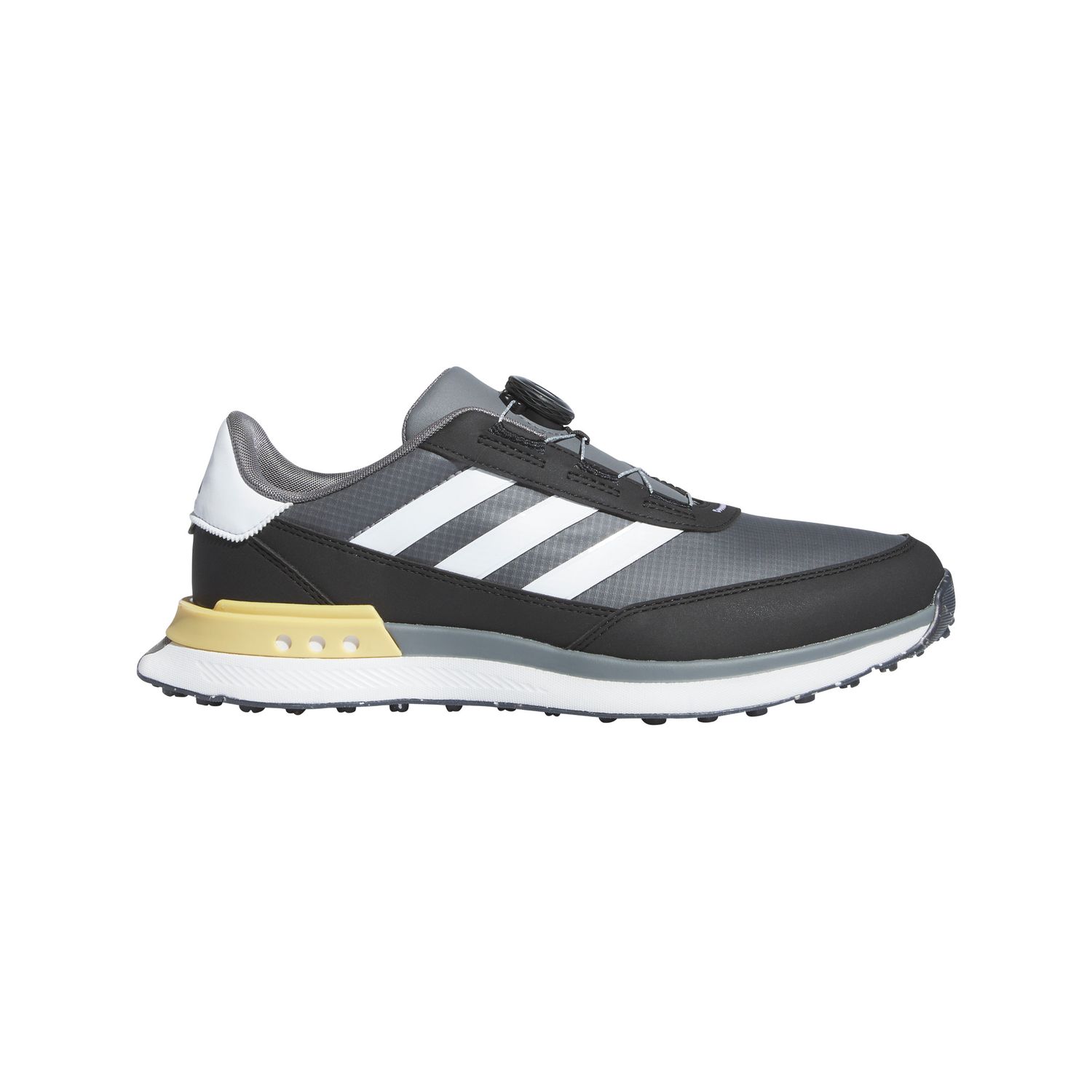 MAIN IMAGE OF ADIDAS MENS S2G SPIKELESS BOA GOLF SHOES IN GREY THREE/WHITE/CORE BLACK 10
