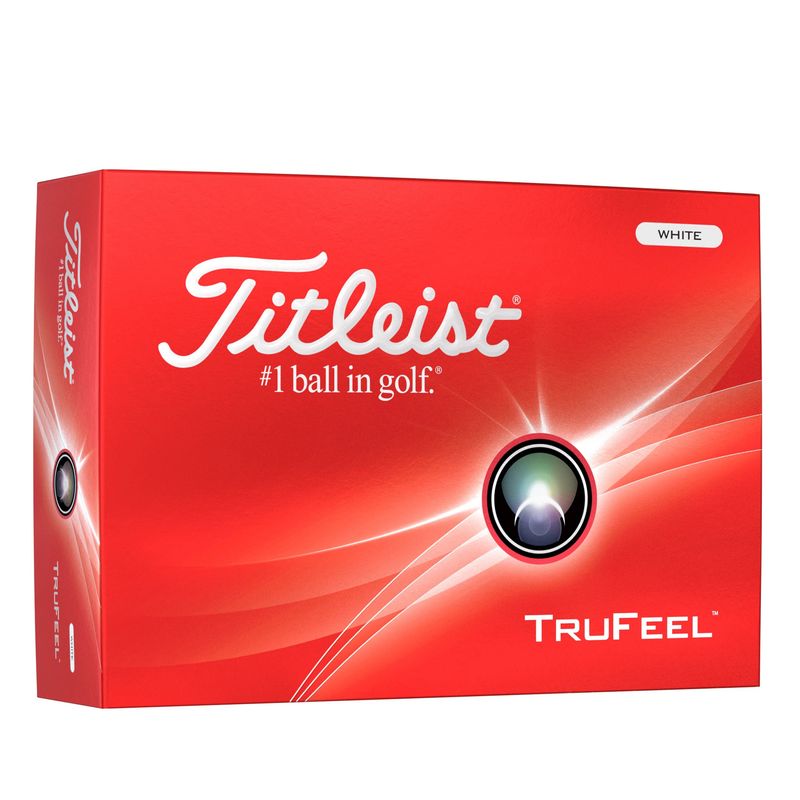 FRONT VIEW OF TITLEIST UNISEX TRUFEEL GOLF BALL WITH SOFT-FEELING AND MORE GREENSIDE SPIN