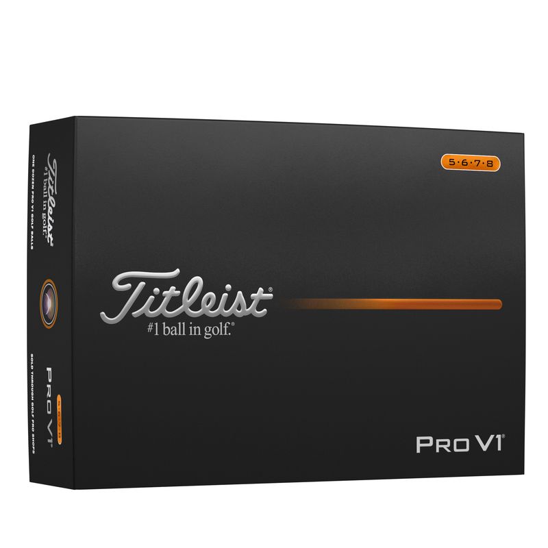 FRONT VIEW OF TITLEIST UNISEX PRO V1 HIGH #&#39;S GOLF BALL WITH MORE SPEED AND SPIN AROUND THE GREEN