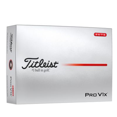 FRONT VIEW OF TITLEIST UNISEX PRO V1X HIGH #&#39;S GOLF BALL WITH HIGH FLIGHT AND FIRMER FEEL