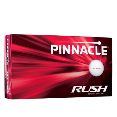 FRONT VIEW OF TITLEIST UNISEX PINNACLE RUSH GOLF BALL WITH FAST BALL SPEED AND MAXIMUM DISTANCE