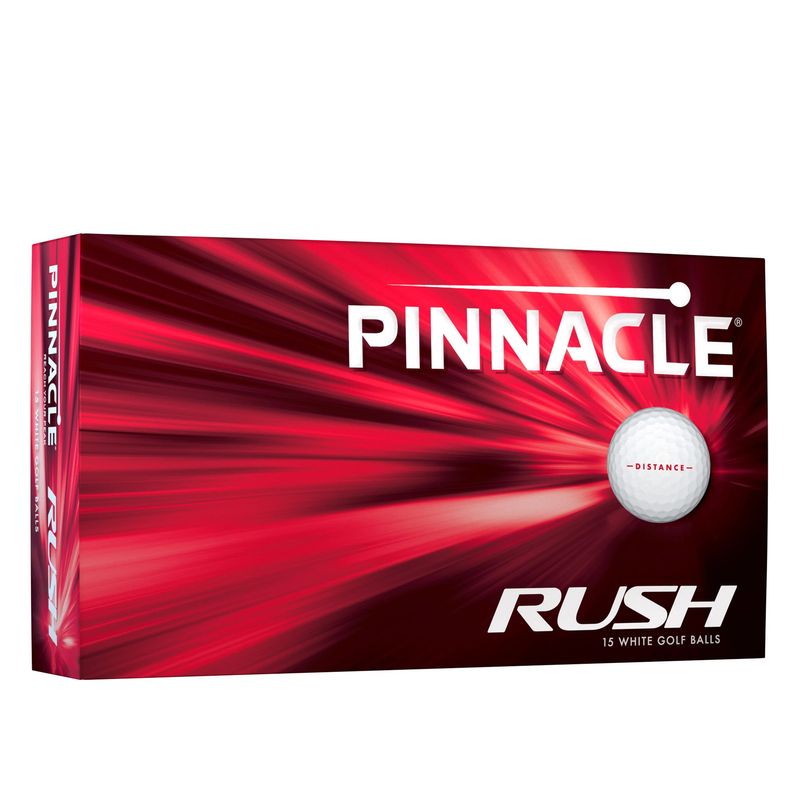 FRONT VIEW OF TITLEIST UNISEX PINNACLE RUSH GOLF BALL WITH FAST BALL SPEED AND MAXIMUM DISTANCE