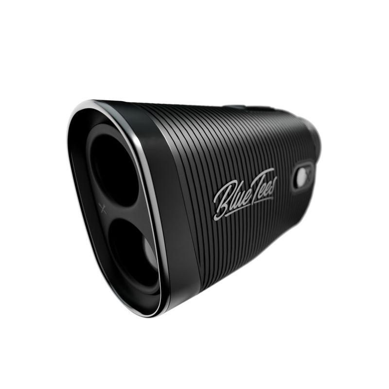 RIGHT SIDE VIEW OF BLUE TEES SERIES 4 ULTRA RANGEFINDER WITH SLOPE SWITCH AND YARDAGE ACCURACY