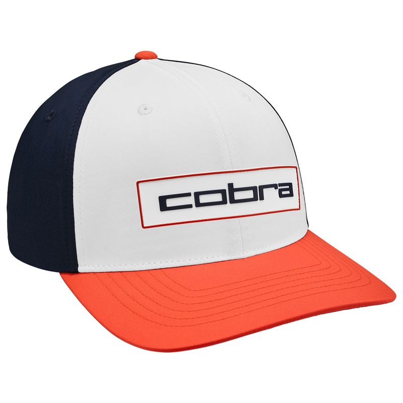 FRONT VIEW OF COBRA MENS TOUR TECH HAT WITH LIGHTWEIGHT AND ALL DAY GOLF COURSE COMFORT