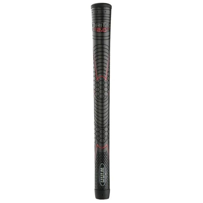 MAIN IMAGE OF WINN DRI-TAC 2.0 GOLF GRIP IN BLACK STANDARD WITH SHOCK ABSORPTION