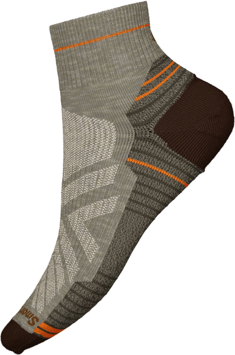 SMARTWOOL UNISEX HIKE LIGHT CUSHION ANKLE SOCKS 25, Color: CHESTNUT/FOSSIL, Size: LARGE