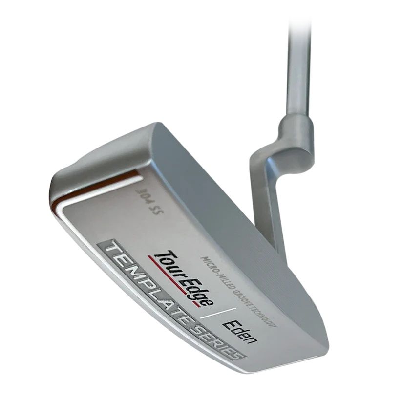 MAIN IMAGE OF TOUR EDGE UNISEX TEMPLATE SILVER PVD EDEN PUTTER IN RIGHT 35&quot; STEEL WITH SOFT FEEL