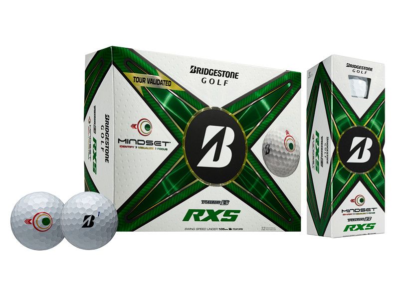MAIN IMAGE OF BRIDGESTONE UNISEX TOUR B RXS MINDSET GOLF BALL IN WHITE DOZEN WITH MAXIMUM DISTANCE