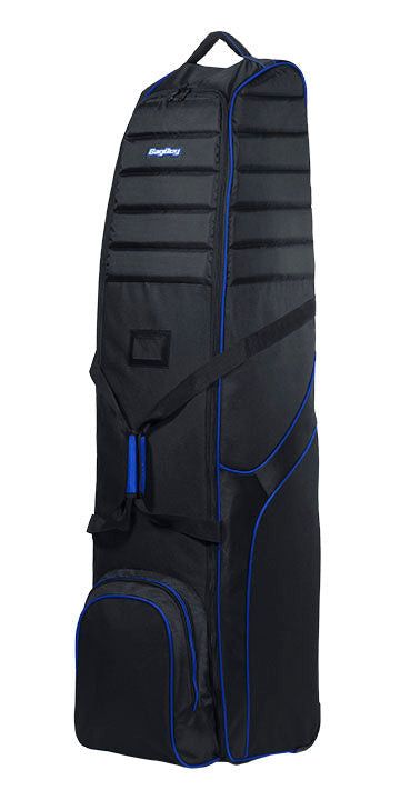 MAIN IMAGE OF BAG BOY UNISEX T-660 TRAVEL COVER IN BLACK/ROYAL WITH GOLF CLUB TRAVEL PROTECTION