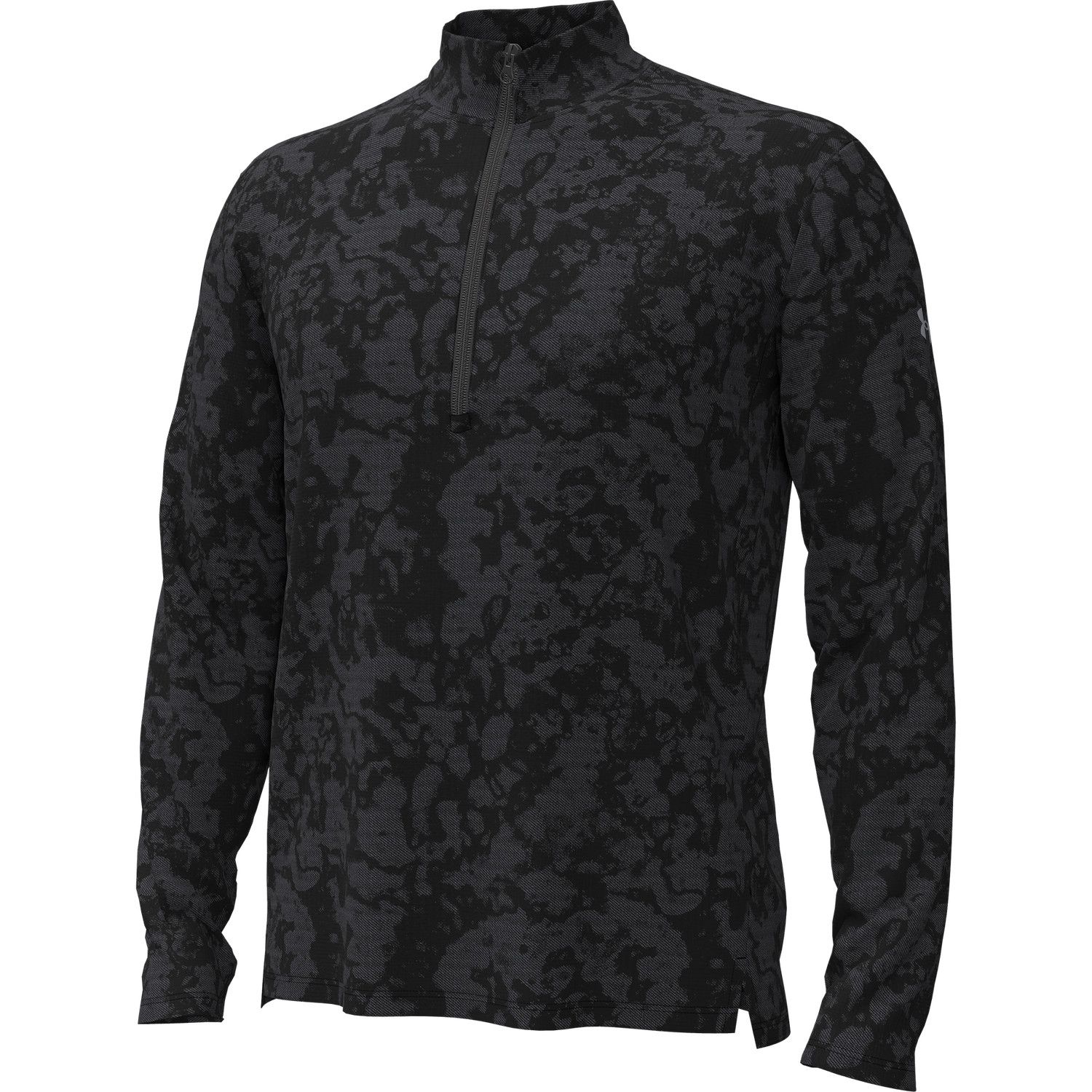 UNDER ARMOUR MENS TECH VENT GEODE 1/2 ZIP SWEATER 24, Color: BLACK HEATHER, Size: MEDIUM