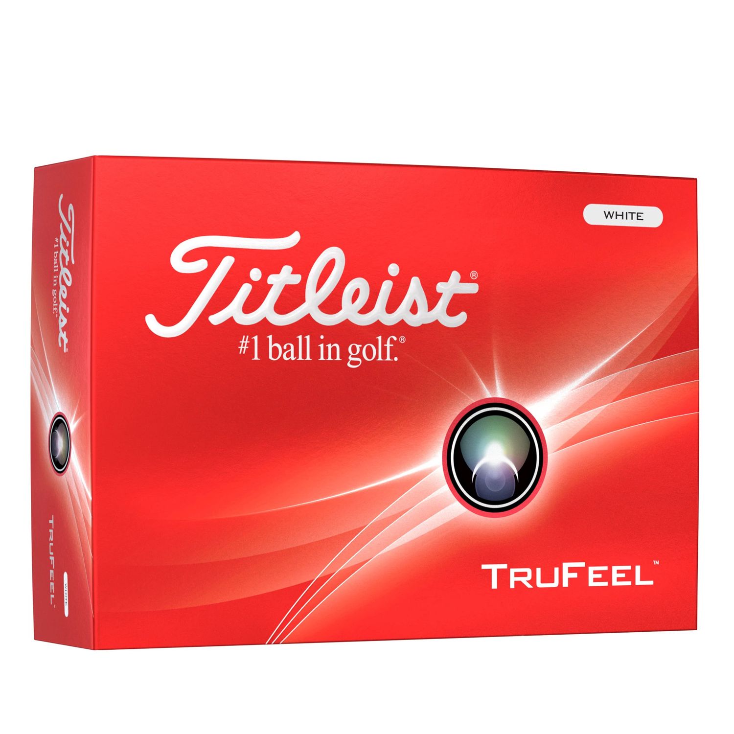 TITLEIST UNISEX TRUFEEL GOLF BALL 25, Color: WHITE, Size: DOZEN