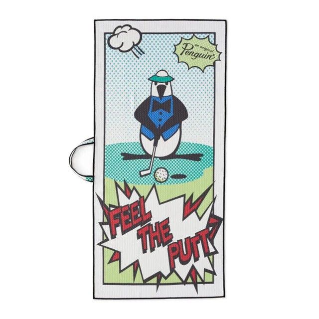PENGUIN UNISEX FEEL THE PUTT WAFFLE TOWEL 24, Color: BRIGHT WHITE, Size: 20&quot; X 40&quot;