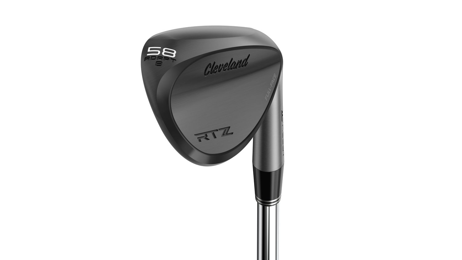 CLEVELAND UNISEX RTZ BLACK SATIN FULL-FACE WEDGE 25, Loft, Bounce: 60.08, Grind: ADAPT GRIND, Hand: RIGHT