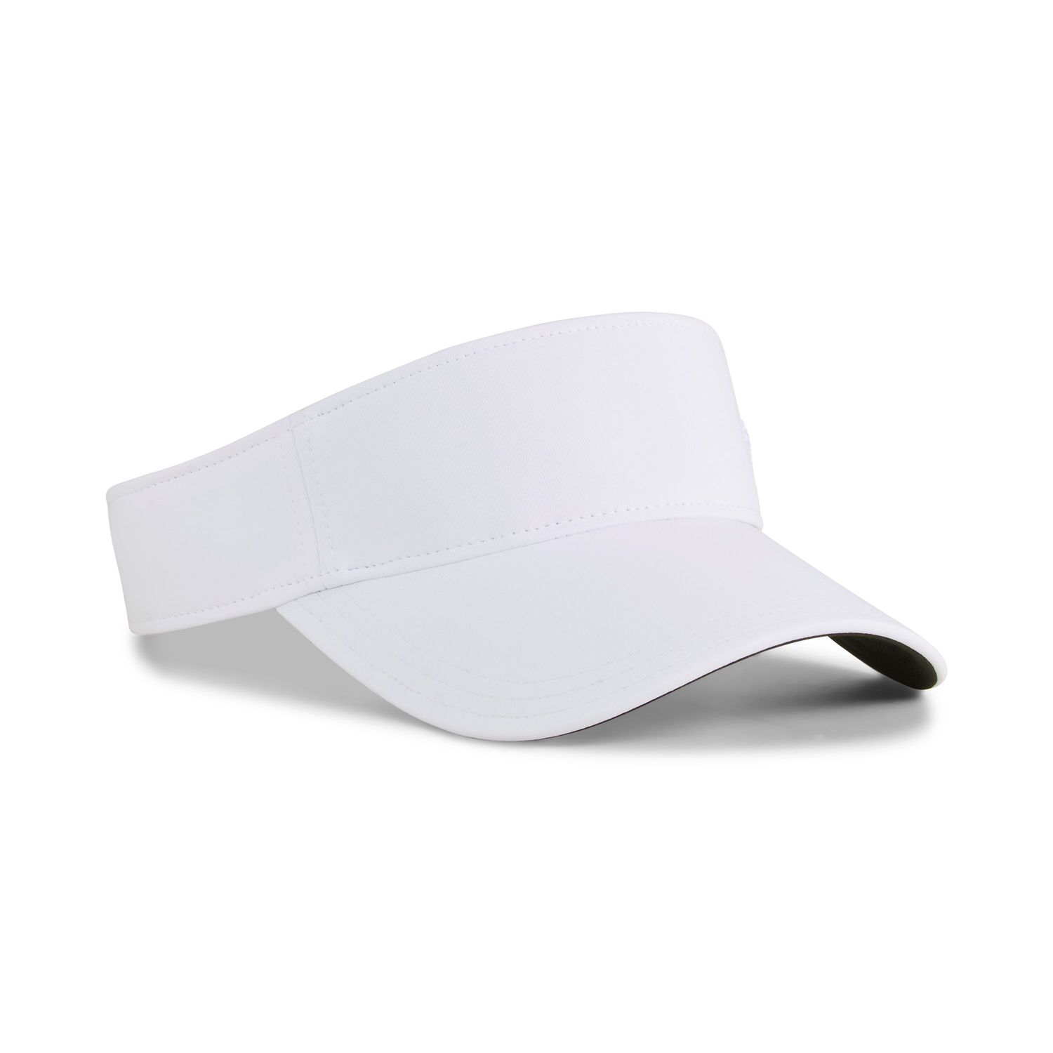 PUMA WOMENS SPORT VISOR 25, Color: WHITE GLOW/PUMA BLACK, Size: ADJUSTABLE