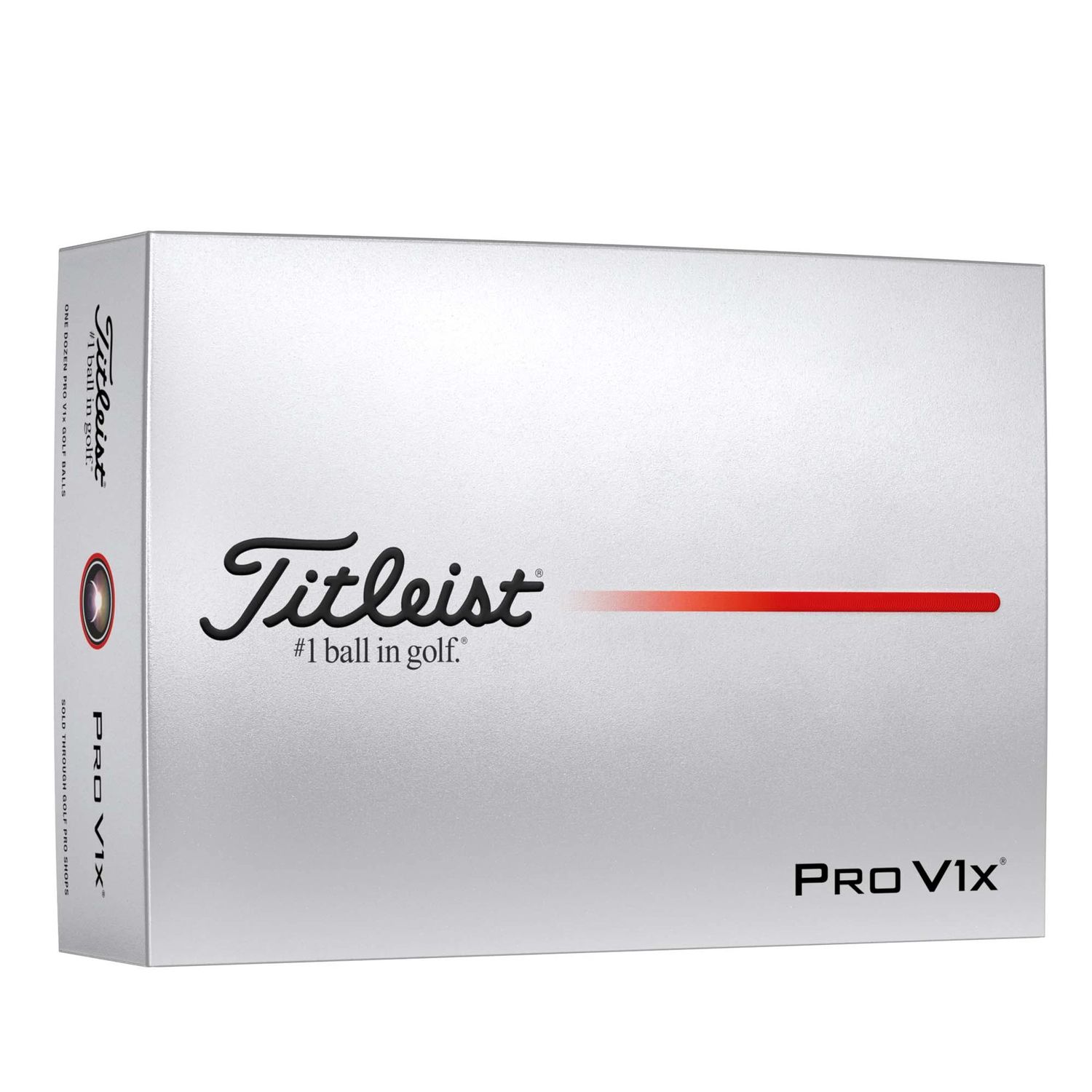TITLEIST UNISEX PRO V1X GOLF BALL 25, Color: WHITE, Size: DOZEN