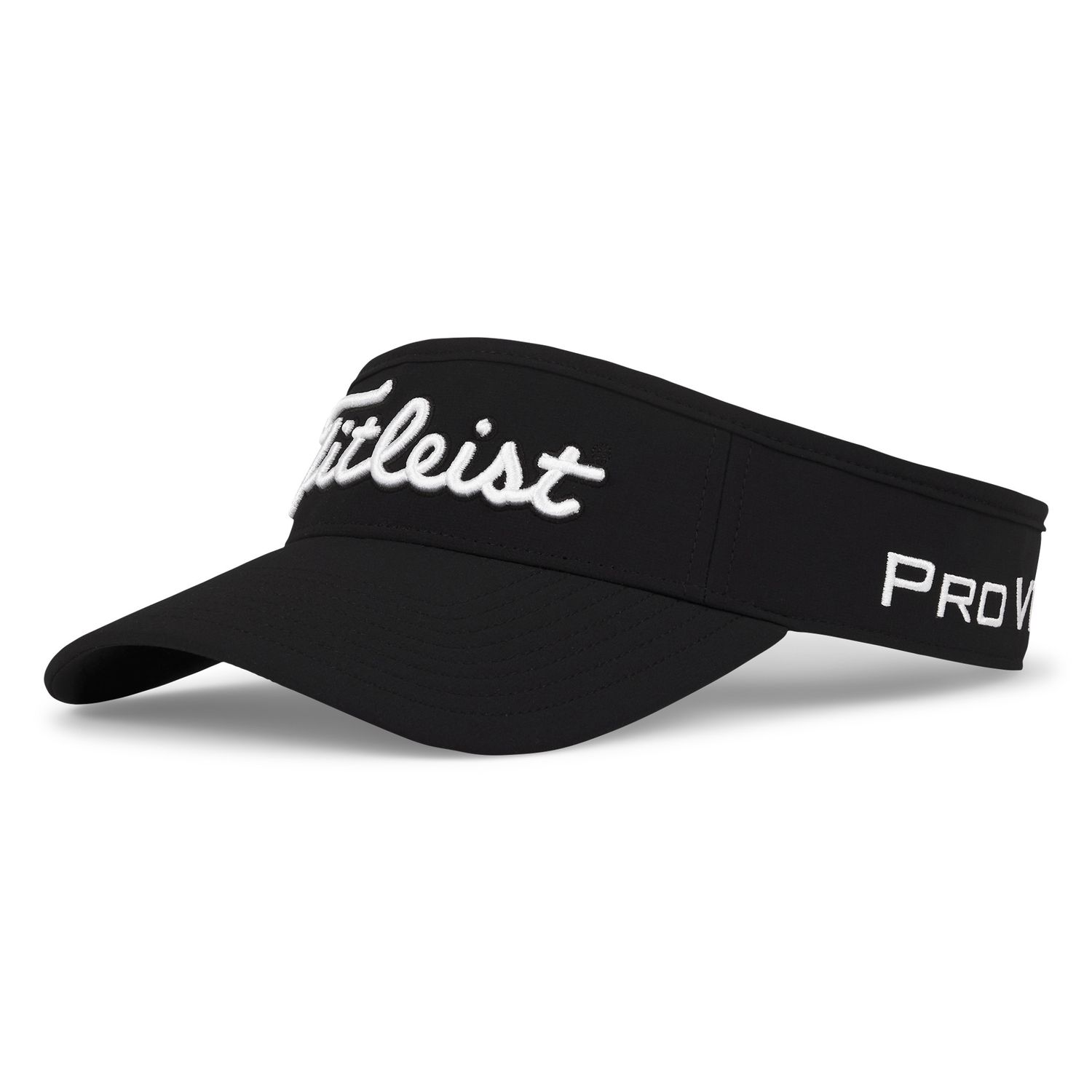 TITLEIST MENS TOUR PERFORMANCE VISOR 25, Color: BLACK/WHITE, Size: ADJUSTABLE