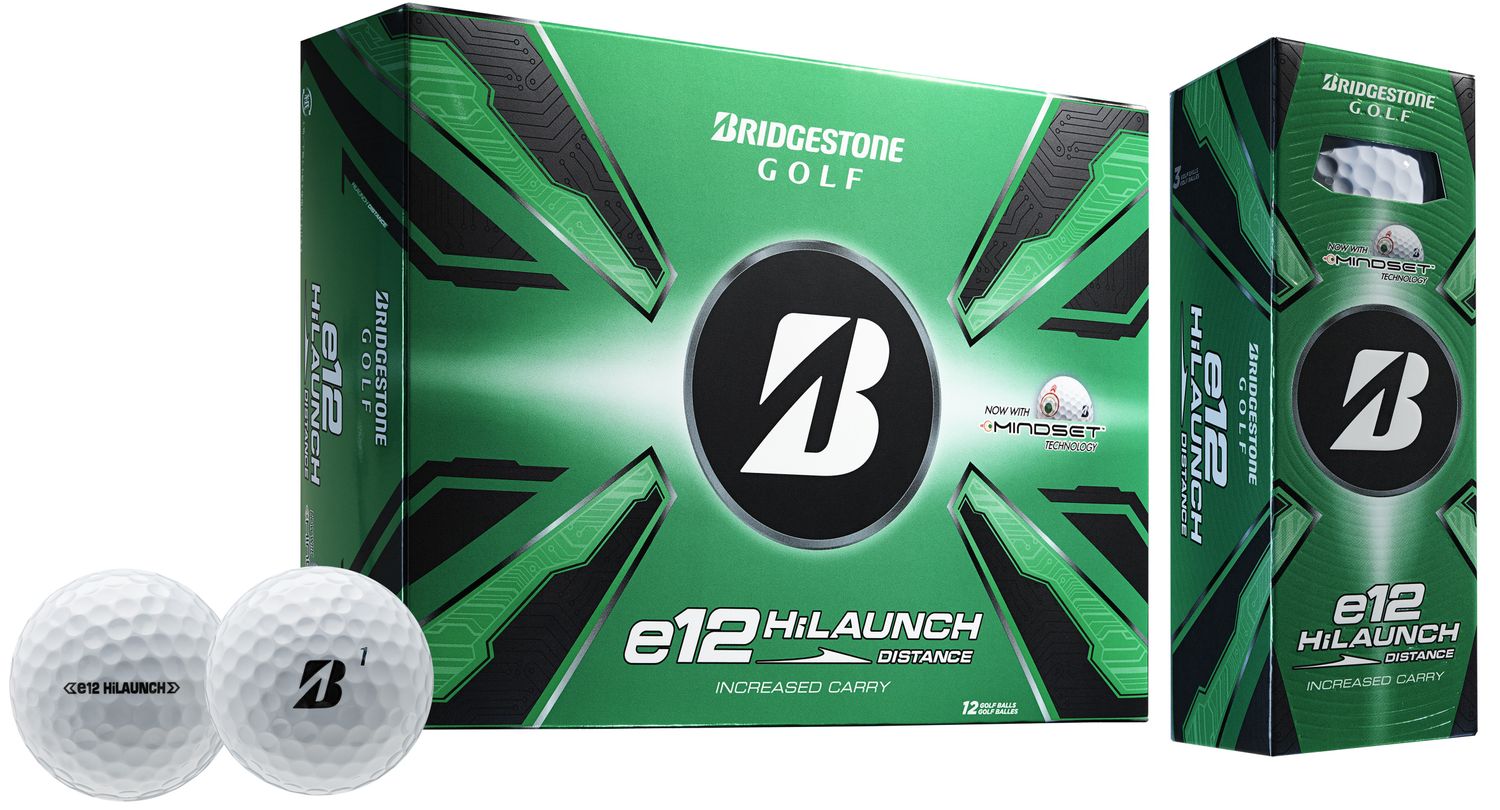 MAIN IMAGE OF BRIDGESTONE UNISEX E12 HILAUNCH GOLF BALL IN WHITE DOZEN WITH LONGER DISTANCE