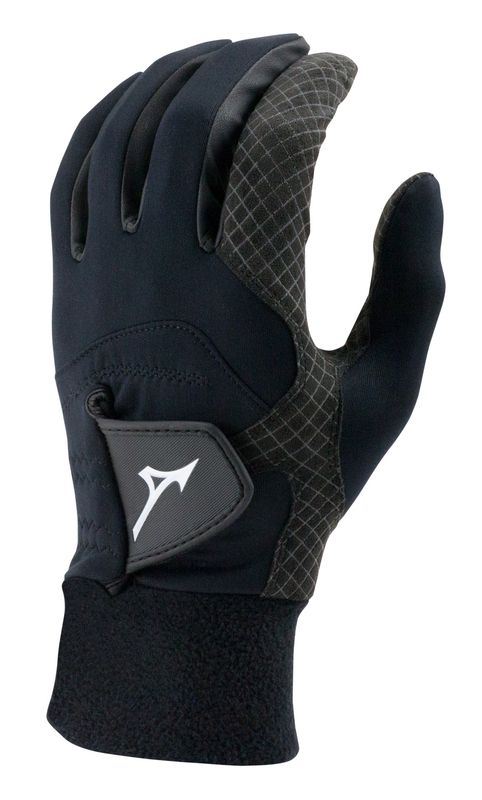 FRONT VIEW OF MIZUNO MENS THERMAGRIP GOLF GLOVE WITH COMFORTABLE FIT AND GREAT FOR COLD GOLF DAYS