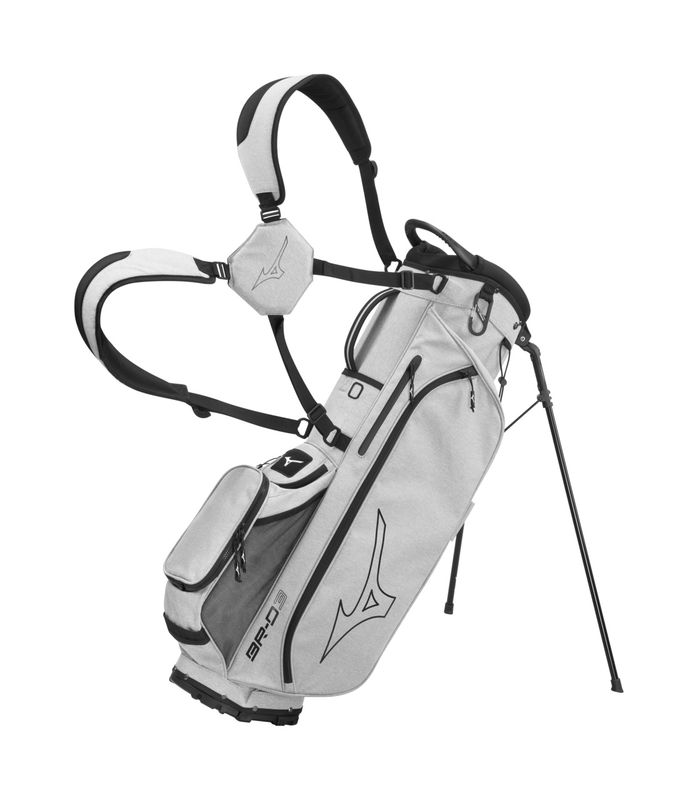 STAND VIEW OF MIZUNO UNISEX BR-D3 4-WAY STAND BAG WITH LIGHTWEIGHT AND UMBRELLA HOLDER